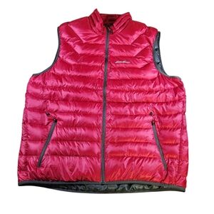 Eddie Bauer Goose Down Vest Men's 2XLT First Ascent Red Pertex EB800 Packable